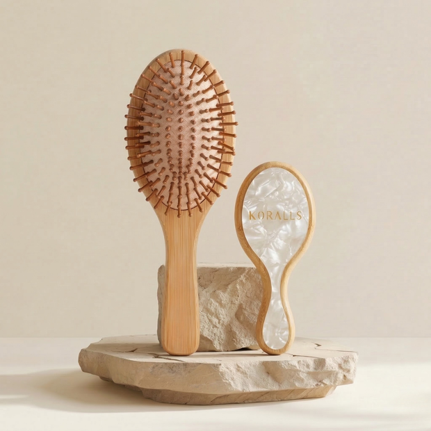 „Kristalle" Bamboo Haarbürste