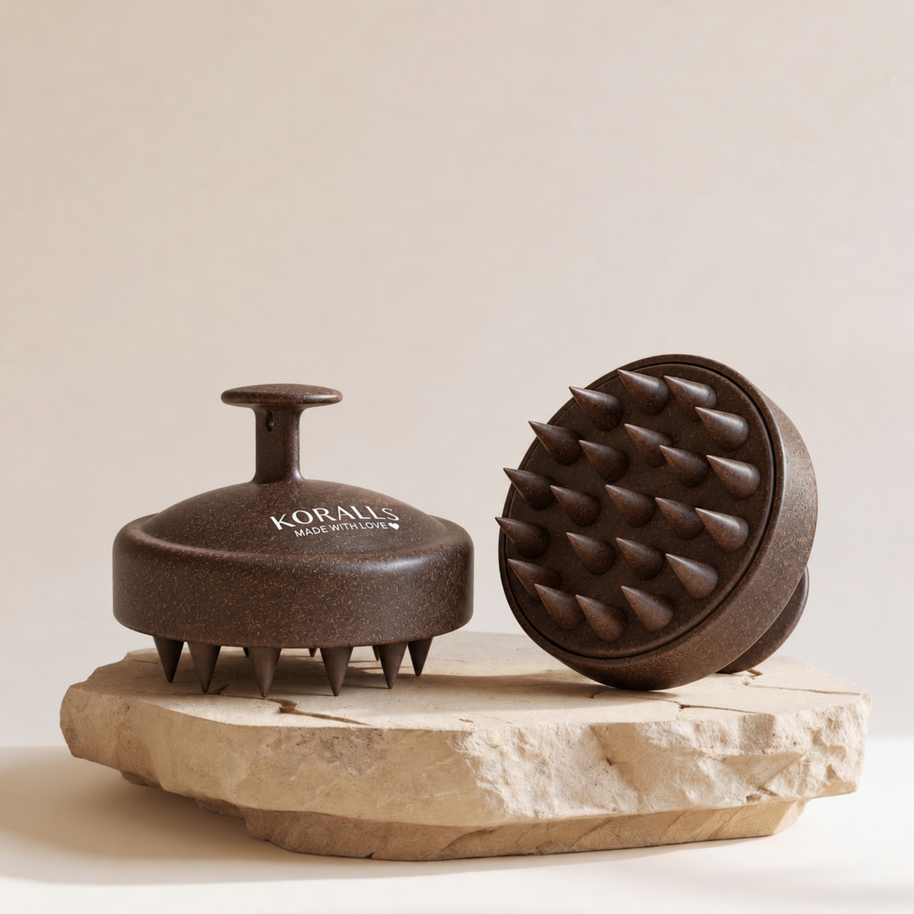 Kokosfaser Scalp Brush - Espresso Braun