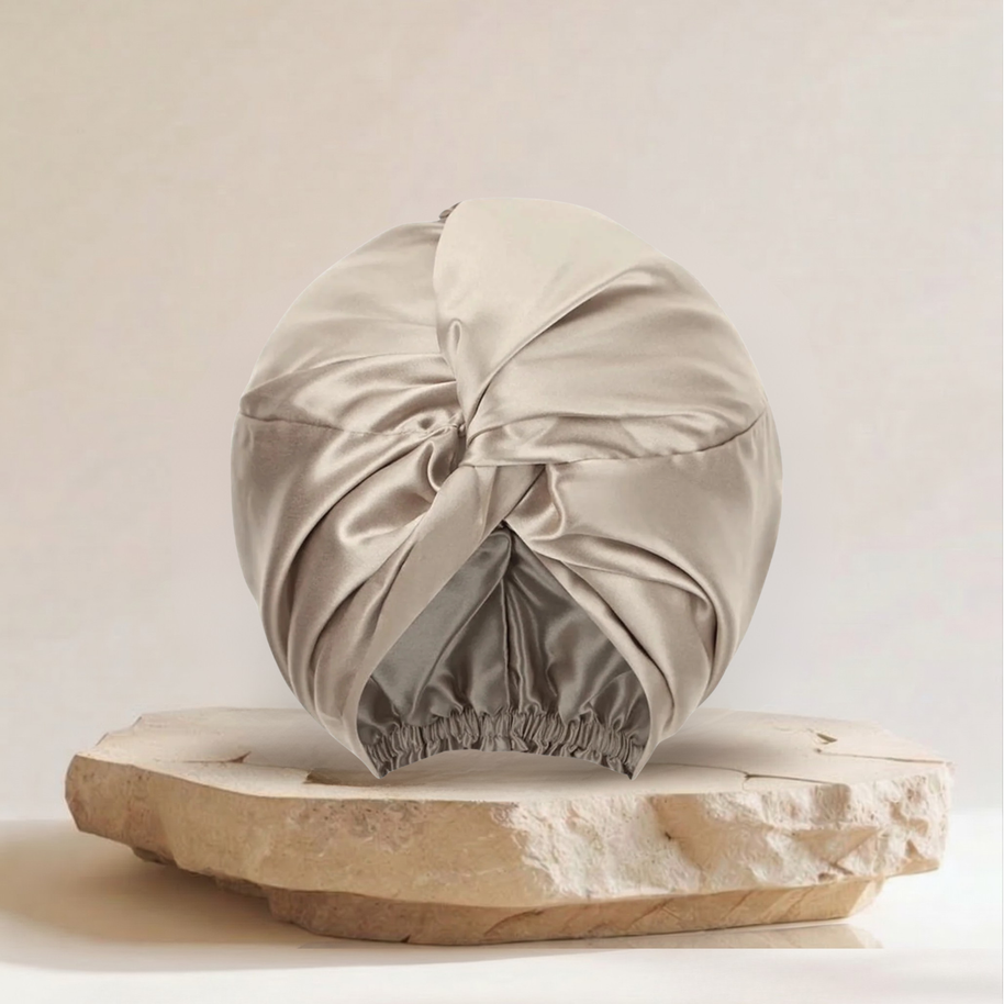 Seidenhaube aus Maulbeerseide | Crossed style (M/L)