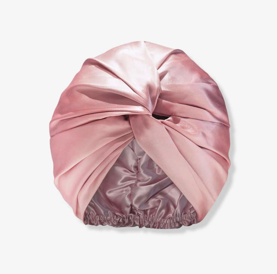 Seidenhaube aus Maulbeerseide | Crossed style (M/L)